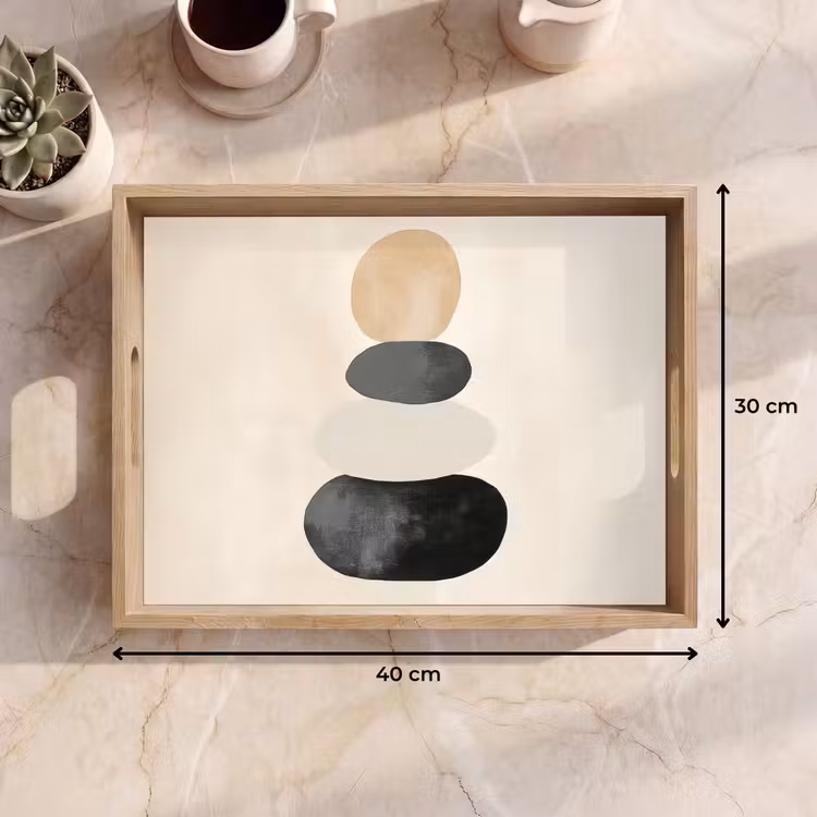 Dienblad - Japandi - Wabi sabi - Beige — 7