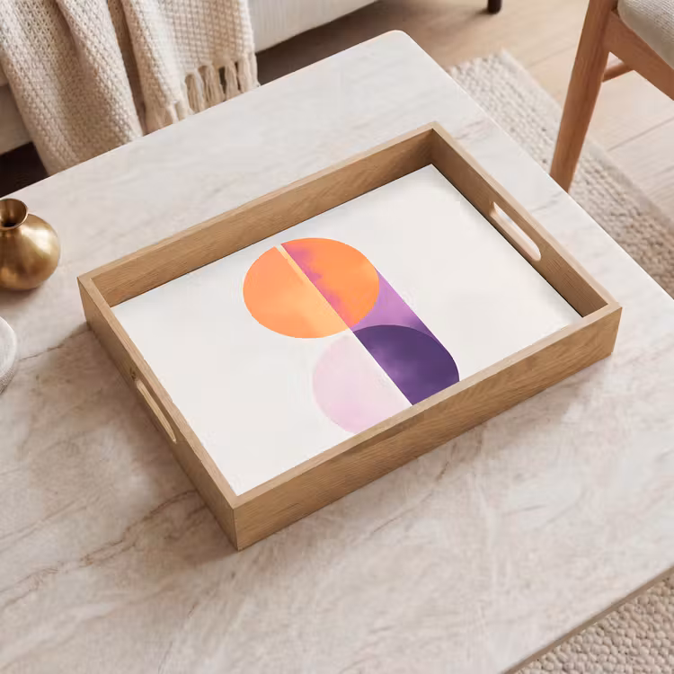 Dienblad - Cirkels - Abstract - Paars — 2