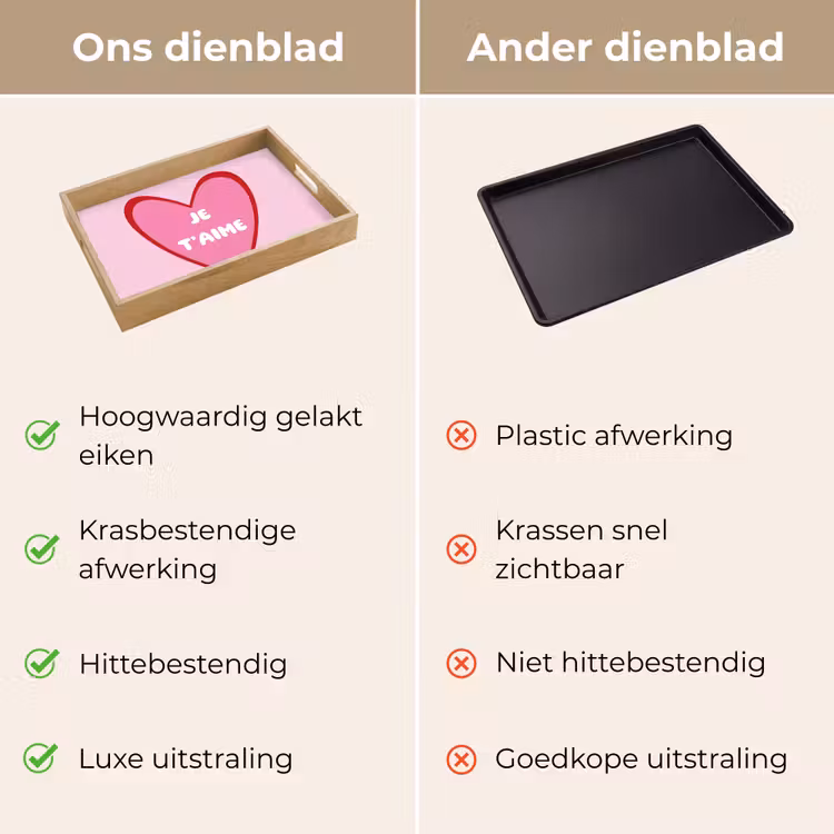 Dienblad - Hart - Frans - Valentijn - Roze — 9