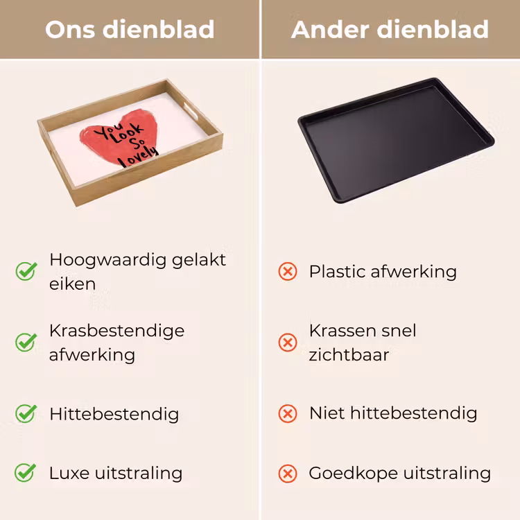 Dienblad - Hart - Rood - Valentijn — 9