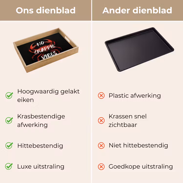 Dienblad - Krab - Rood - Tekst - Zwart — 9