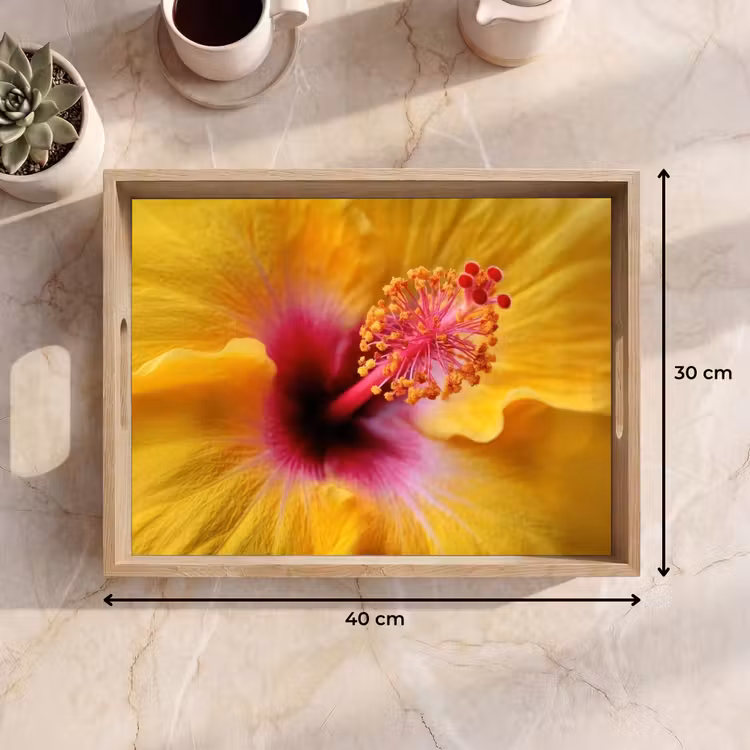 Dienblad - Geel - Hibiscus - Tropisch — 7