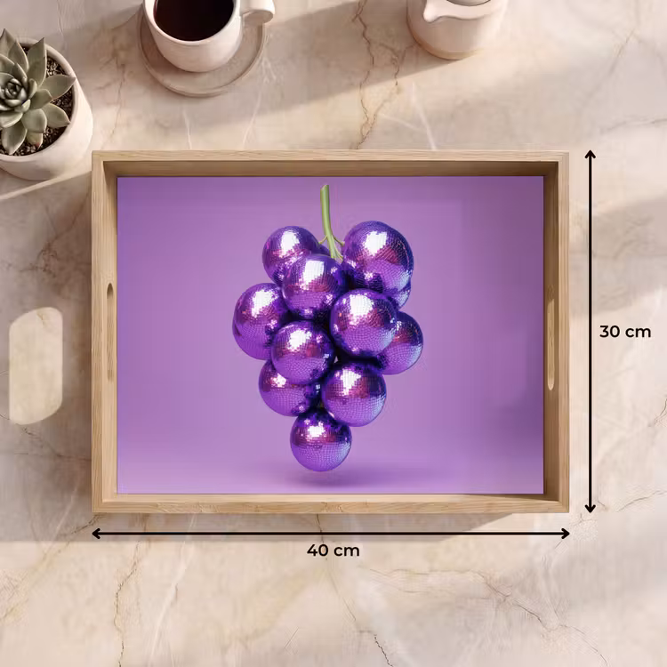 Dienblad - Druif - Disco - Glitter - Paars — 7