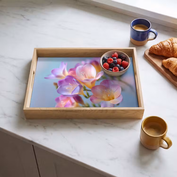 Dienblad - Bloemen - Paars - Overloop - Meeldraden — 3