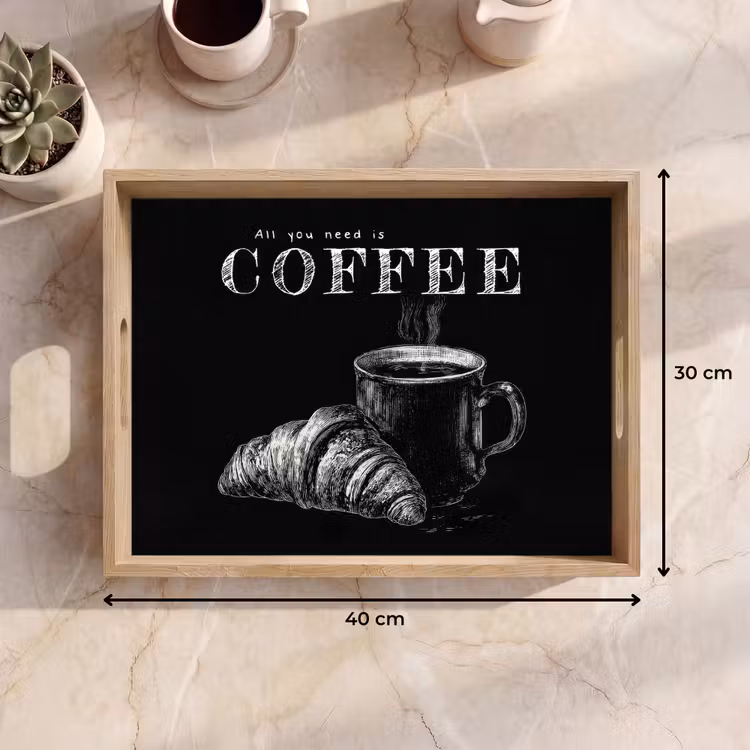 Dienblad - Koffie - Croissant - Tekst — 7