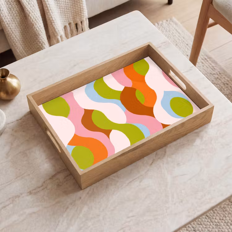 Dienblad - Abstract - Vormen - Roze — 2