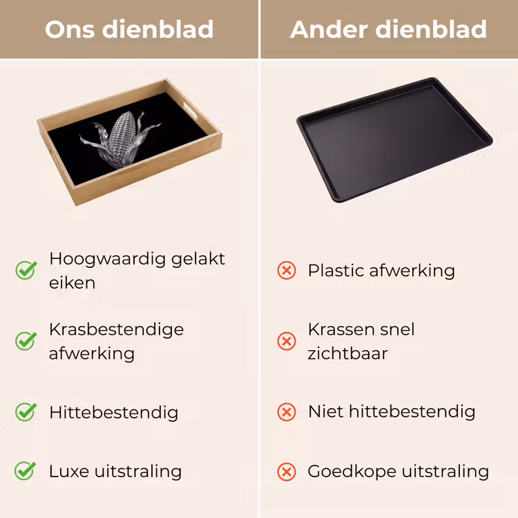 Dienblad - Maïskolf - Glanzend metaal - Elegant — 9