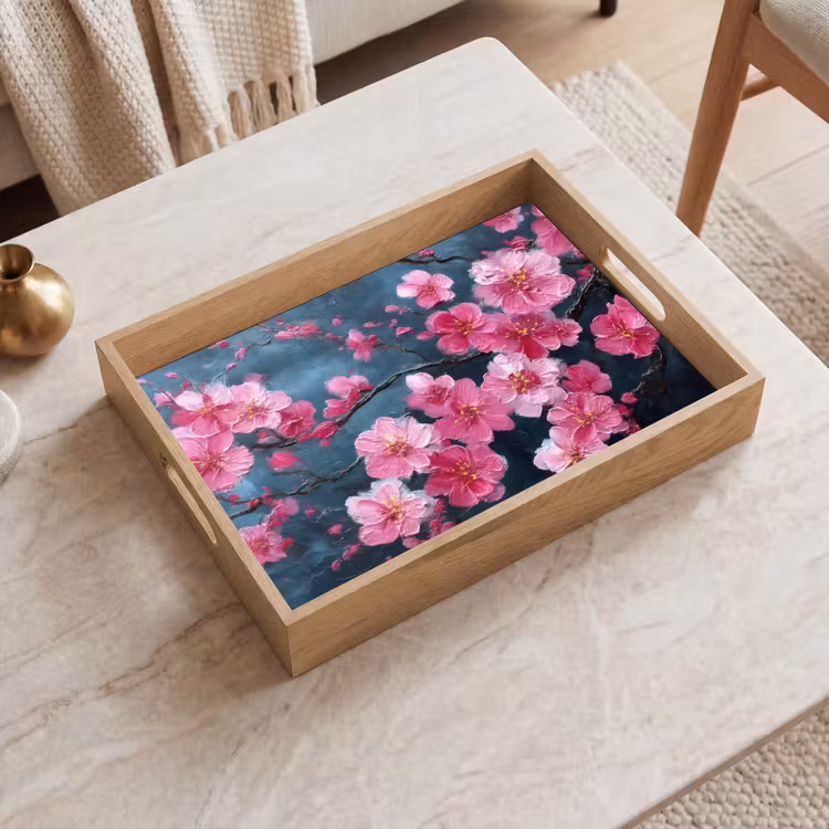 Dienblad - Bloem - Bloesems - Roze - Abstract — 2