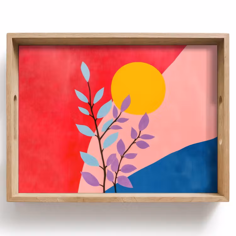 Dienblad - Bladeren - Zon - Abstracte vormen — 1