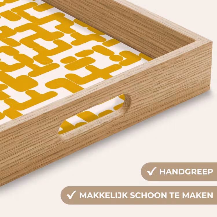 Dienblad - Geel - Beige - Patroon — 8
