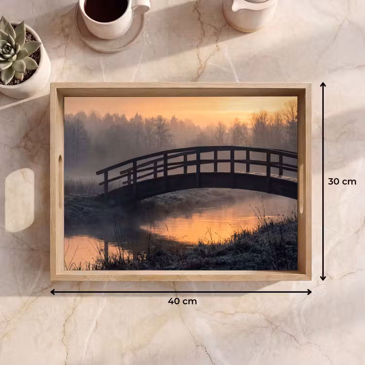 Dienblad - Brug - Mist - Bomen - Water — 7