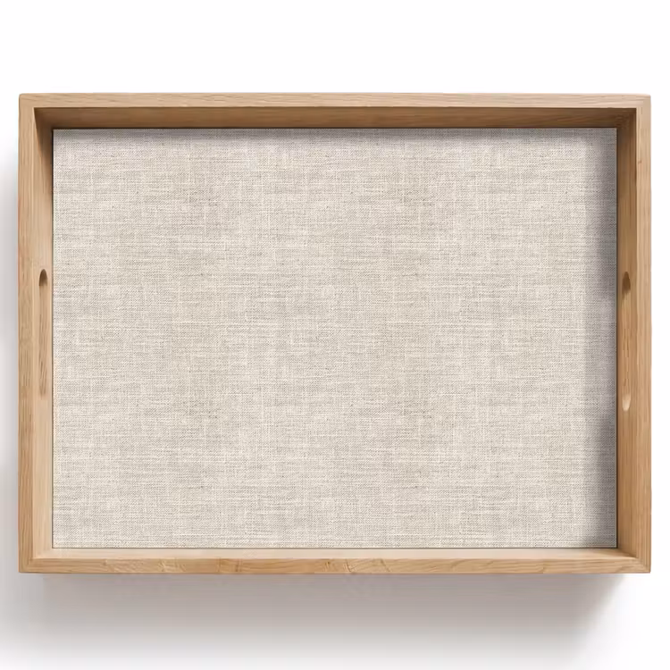 Dienblad - Linnen - Textuur - Beige — 1
