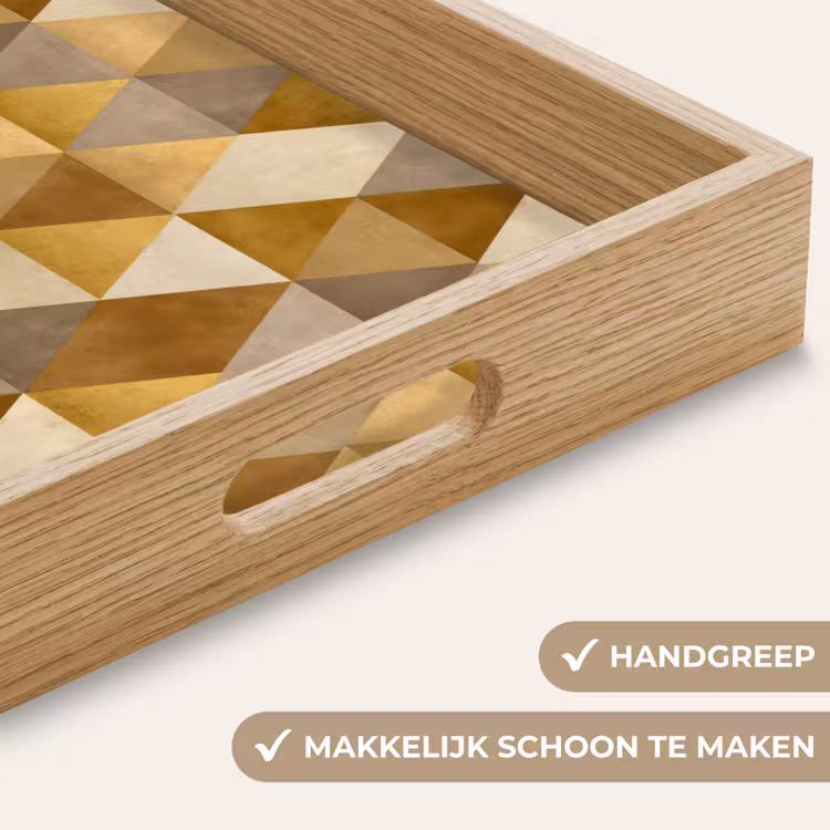 Dienblad - Geometrisch - Driehoek - Goud — 8