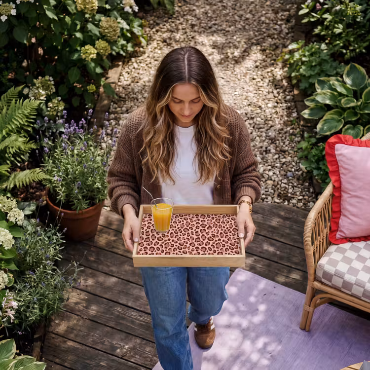 Dienblad - Luipaard - Patroon - Roze — 6