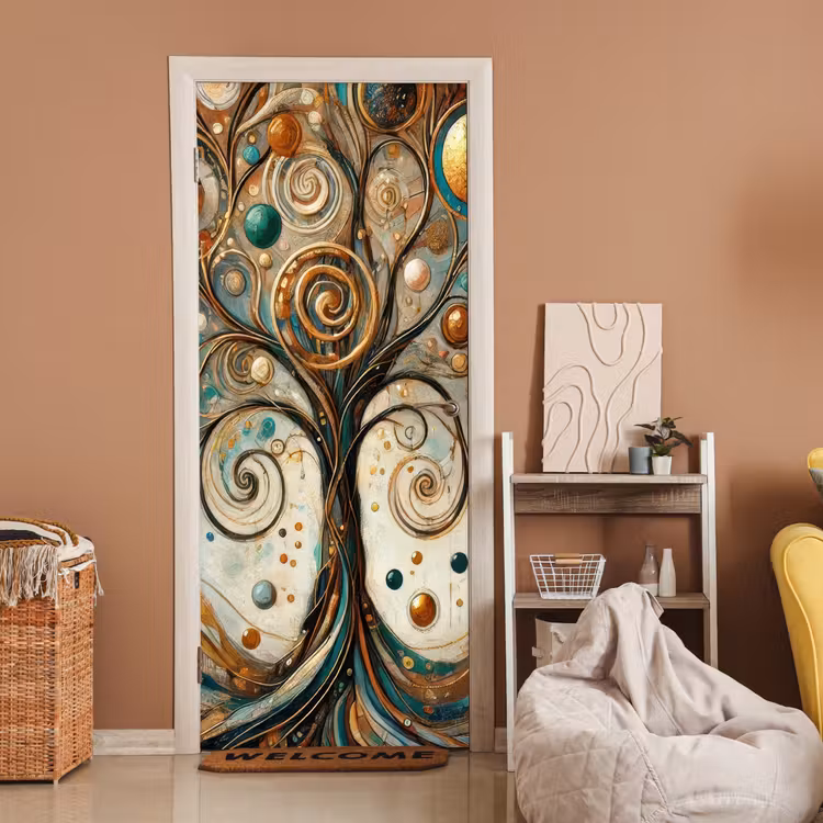 Deursticker - Levensboom - Boom - Abstract - Modern — 2