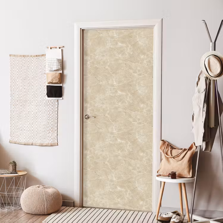 Deursticker - Lichtbeige - Marmer - Diffusie adering — 8