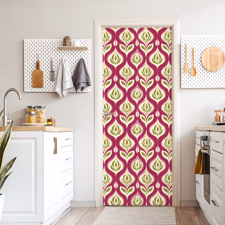Deursticker - Retro - Floraal - Paars — 7