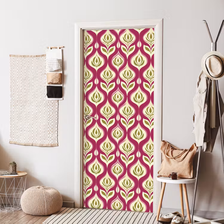 Deursticker - Retro - Floraal - Paars — 8