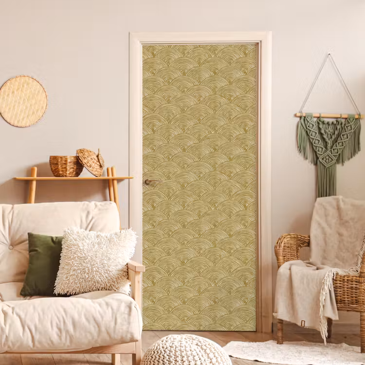 Deursticker - Waaier - Geometrisch - Groen — 4