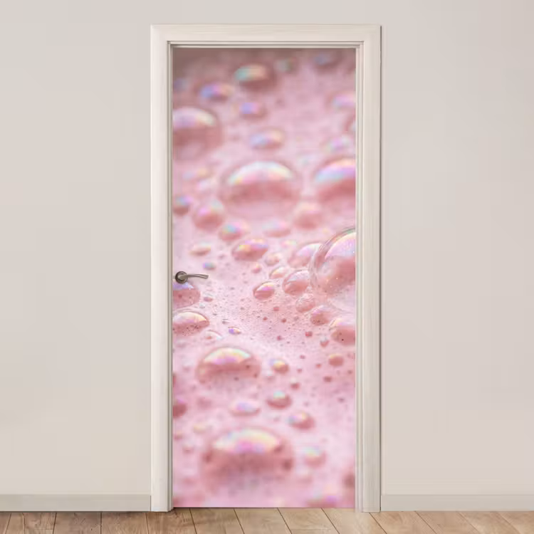 Deursticker - Schuim - Structuur - Roze — 1