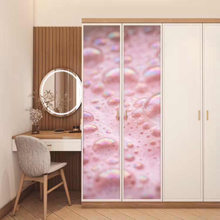 Deursticker - Schuim - Structuur - Roze — 5