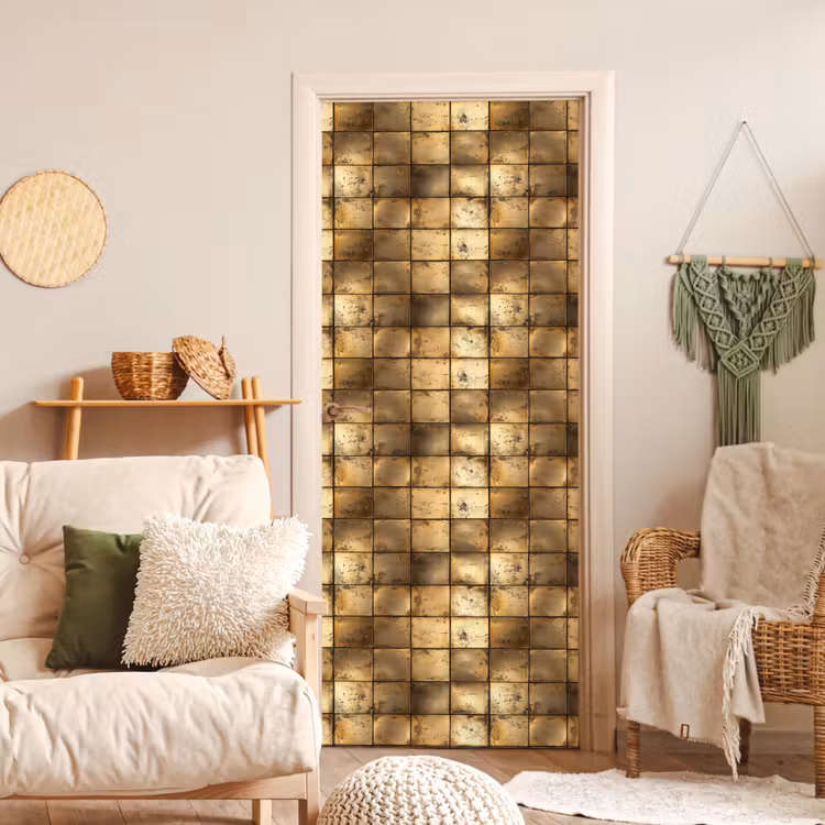 Deursticker - Geometrisch - Tegels - Goud — 4