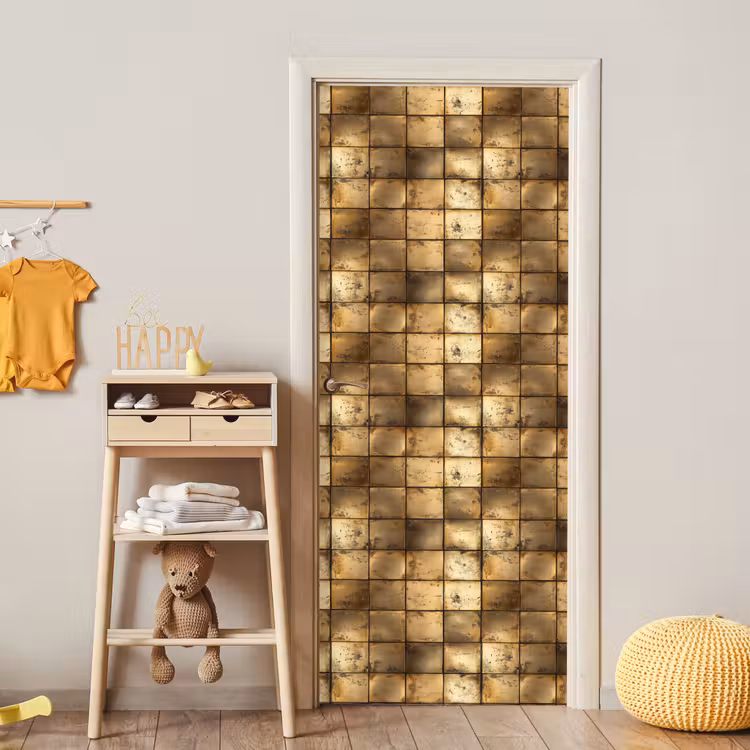 Deursticker - Geometrisch - Tegels - Goud — 6