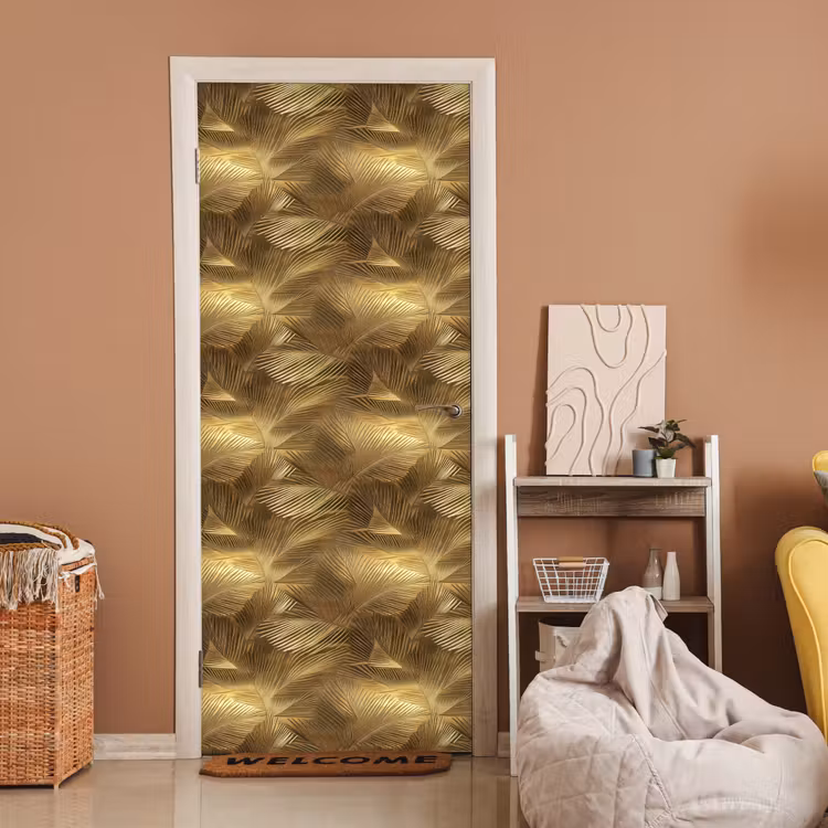 Deursticker - Palm - Waaier - Goud — 2