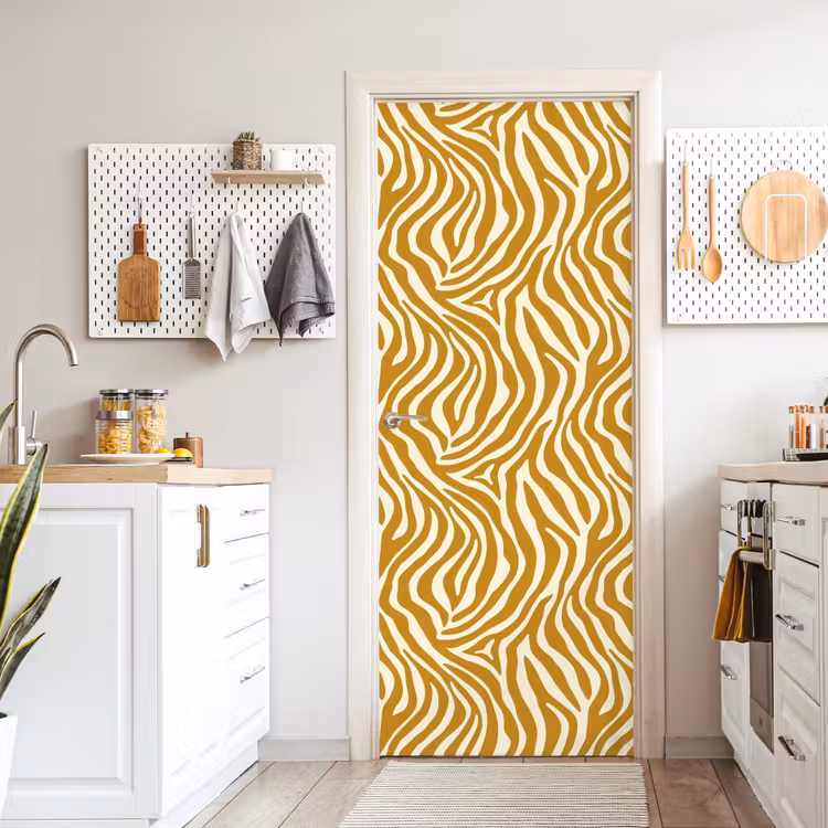 Deursticker - Zebra - Klassiek - Oker - Geel — 7
