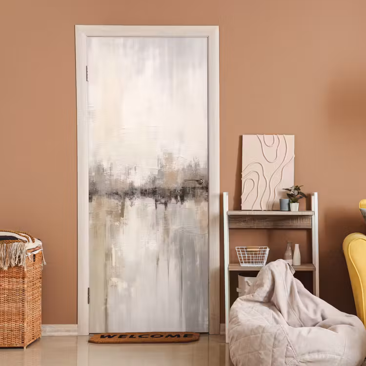 Deursticker - Moderne kunst - Abstract - Beige — 2
