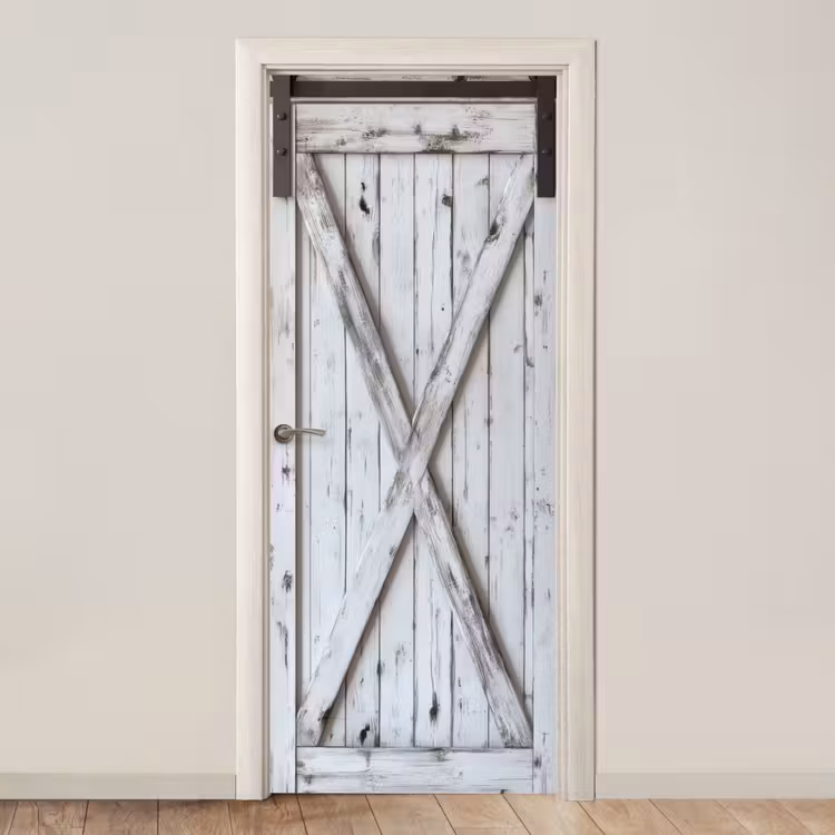 Deursticker - Deur - Wit - Hout — 1