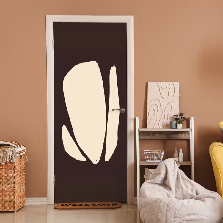 Deursticker - Kunst - Modern - Bruin - Abstract — 2