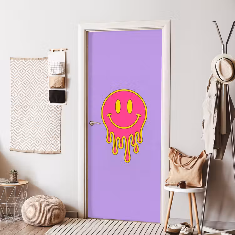 Deursticker - Smiley - Drip - Neon — 8