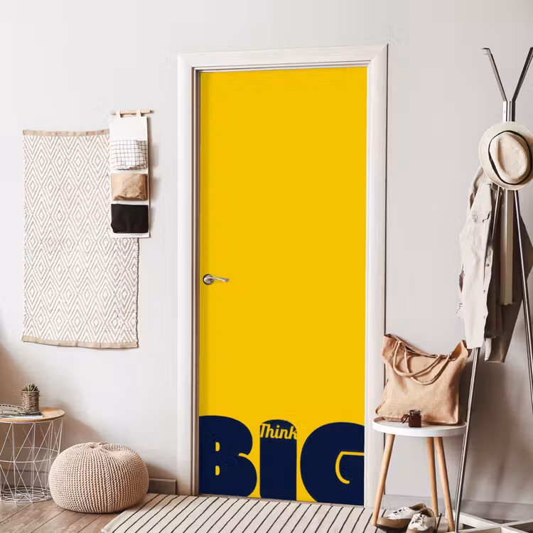 Deursticker - Geel - Think big - Grafisch — 8