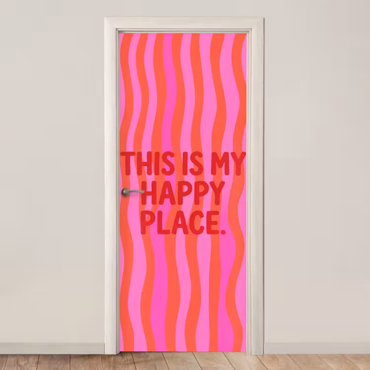 Deursticker - Tekst - Modern - Kleurrijk — 1