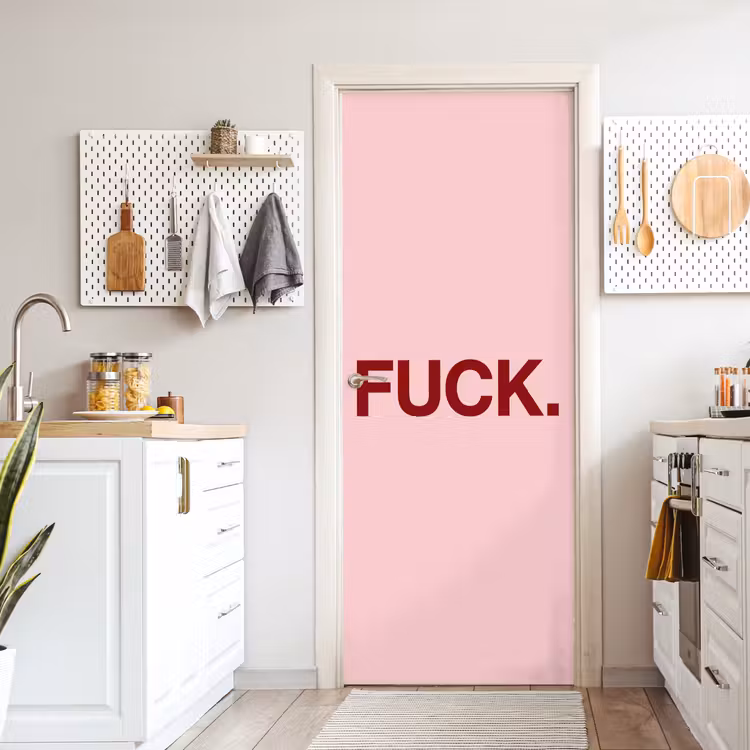 Deursticker - Statement - Krachtig - Roze — 7