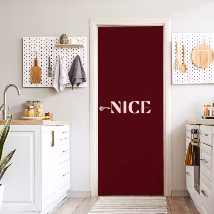 Deursticker - Nice - Bordeaux - Roze — 7