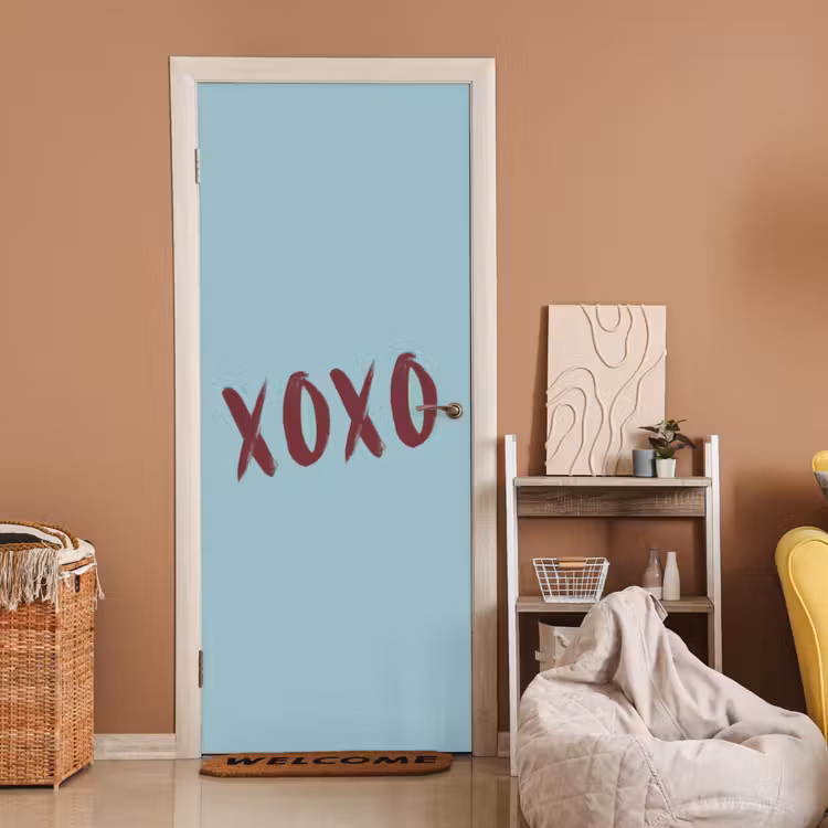 Deursticker - XOXO - Blauw - Rood — 2