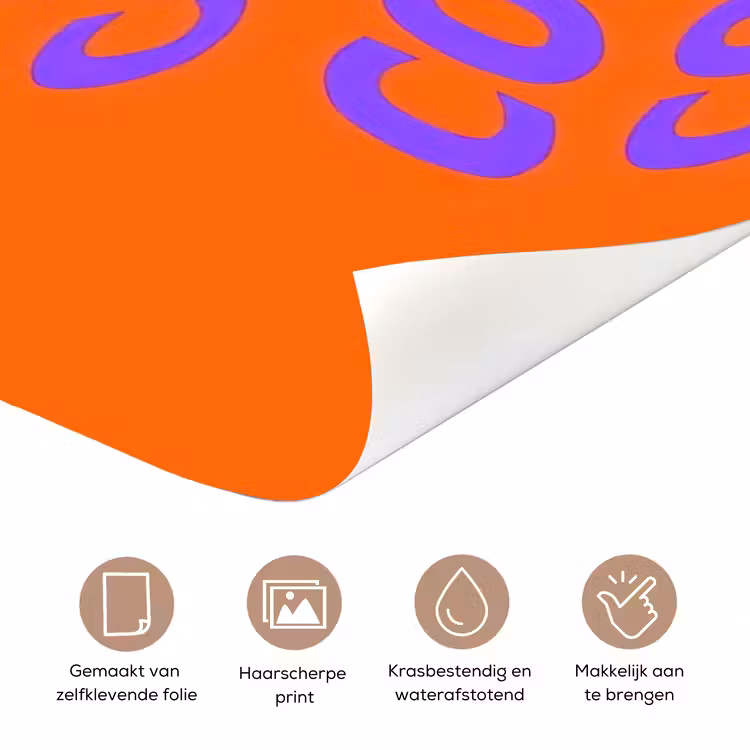 Deursticker - Cool - Paars - Oranje — 3