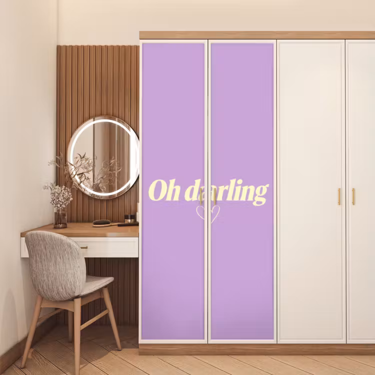 Deursticker - Oh darling - Hart - Paars — 5