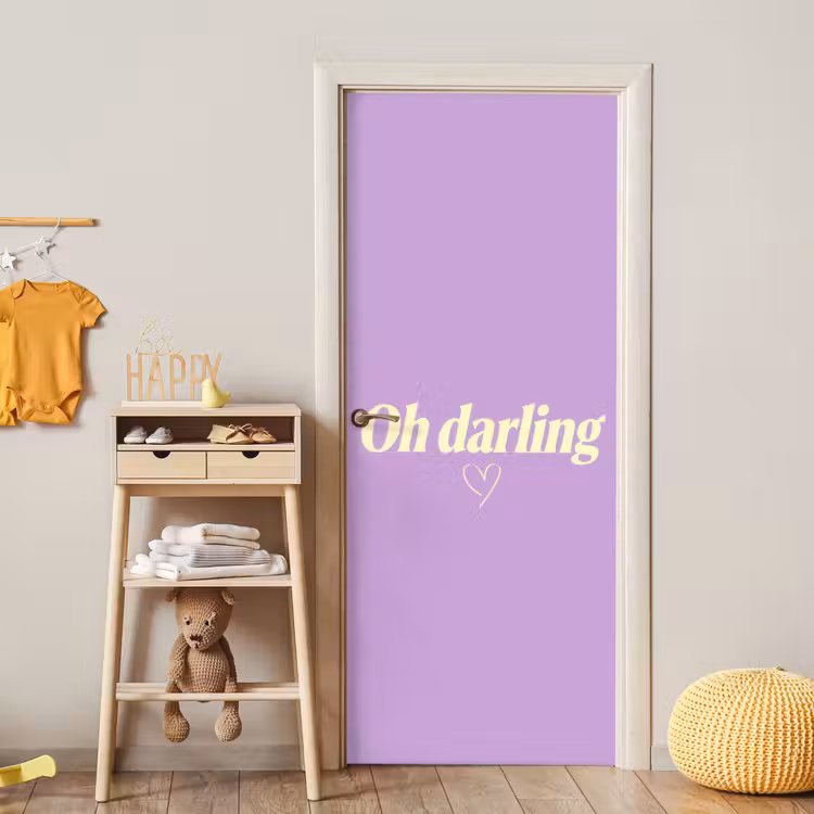 Deursticker - Oh darling - Hart - Paars — 6