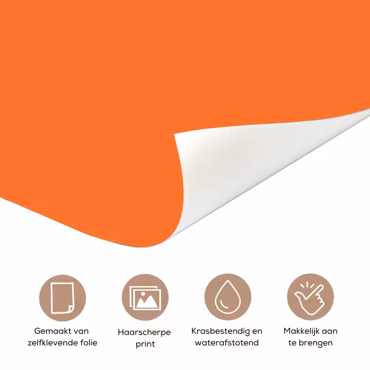 Deursticker - Oranje - Gebroken wit - Nice — 3