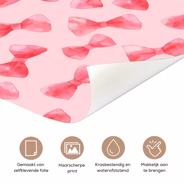 Deursticker - Strikken - Aquarel - Roze — 3