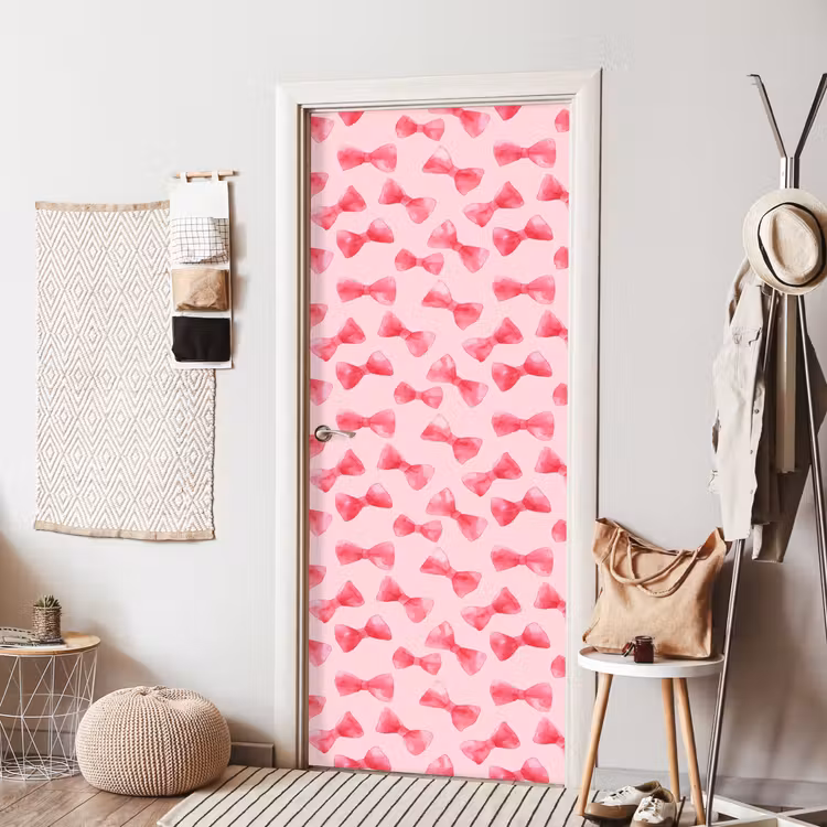 Deursticker - Strikken - Aquarel - Roze — 8