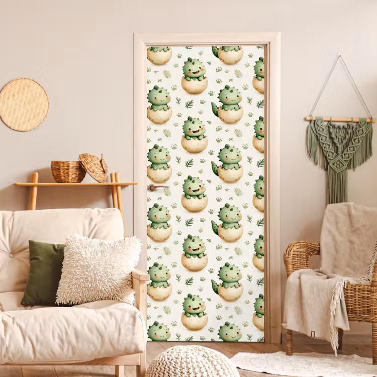 Deursticker - Dino - Eieren - Groen — 4