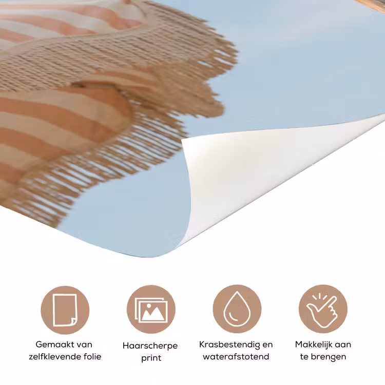 Deursticker - Parasol - Lucht - Rood — 3