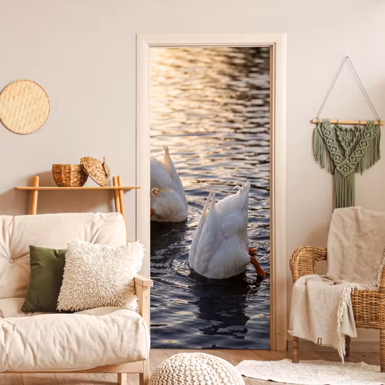 Deursticker - Eenden - Water - Natuur — 4