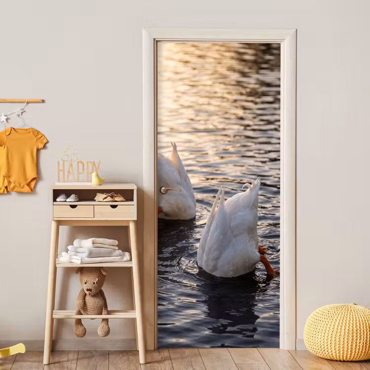 Deursticker - Eenden - Water - Natuur — 6
