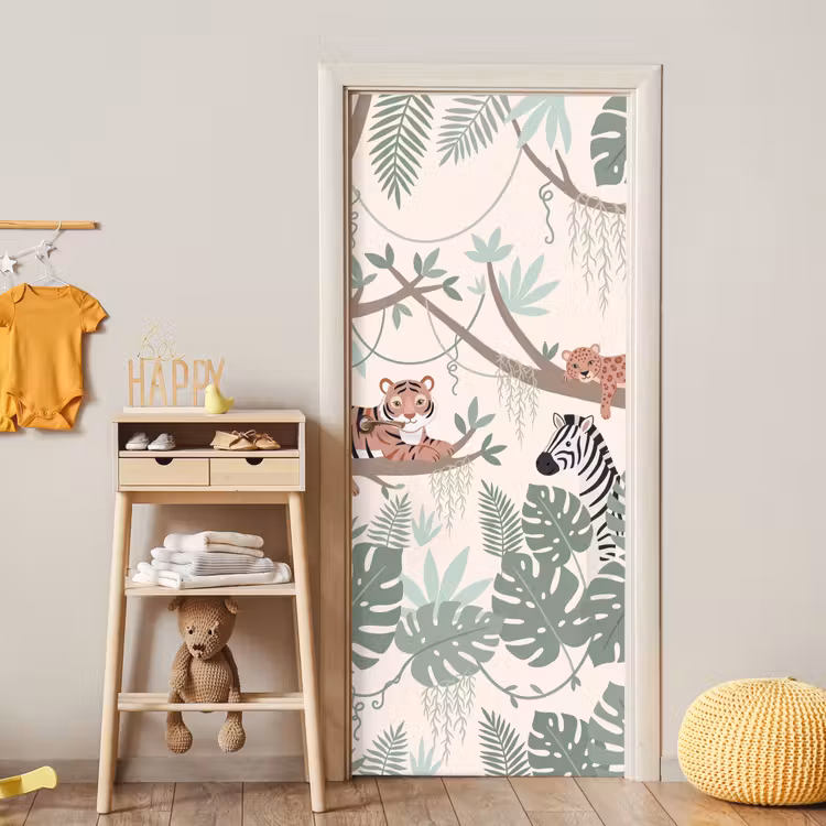 Deursticker - Jungle - Rustiek - Pastel — 6