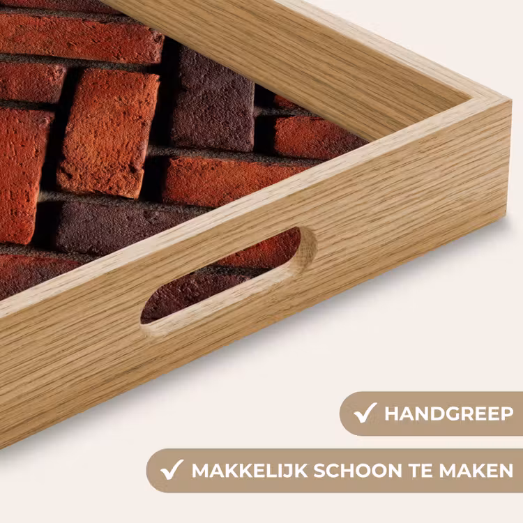 Dienblad - Bakstenen - Visgraat - Structuur - Roodbruin — 8
